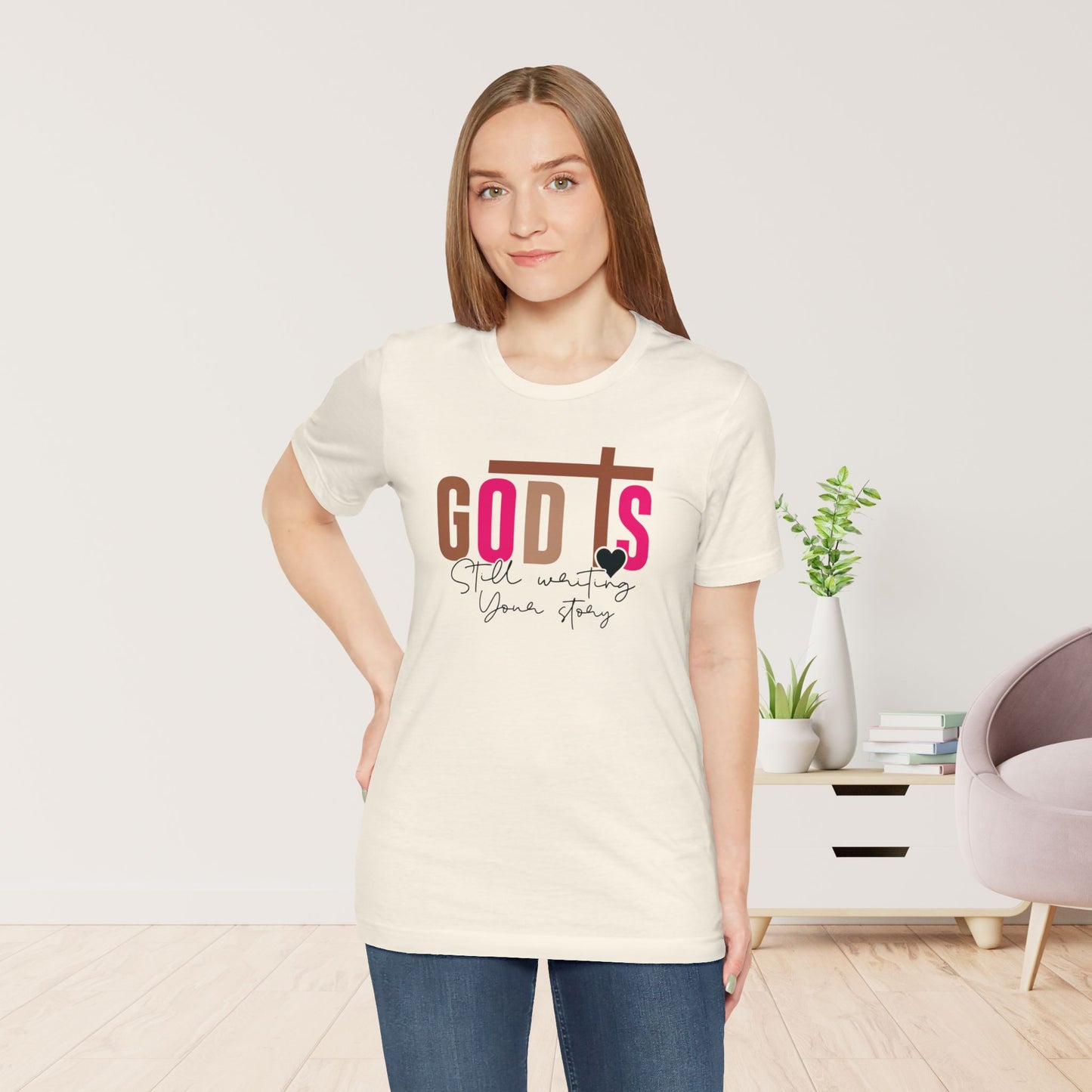 Pink God is Still Writing Your Story Christian Soft Cotton Tee