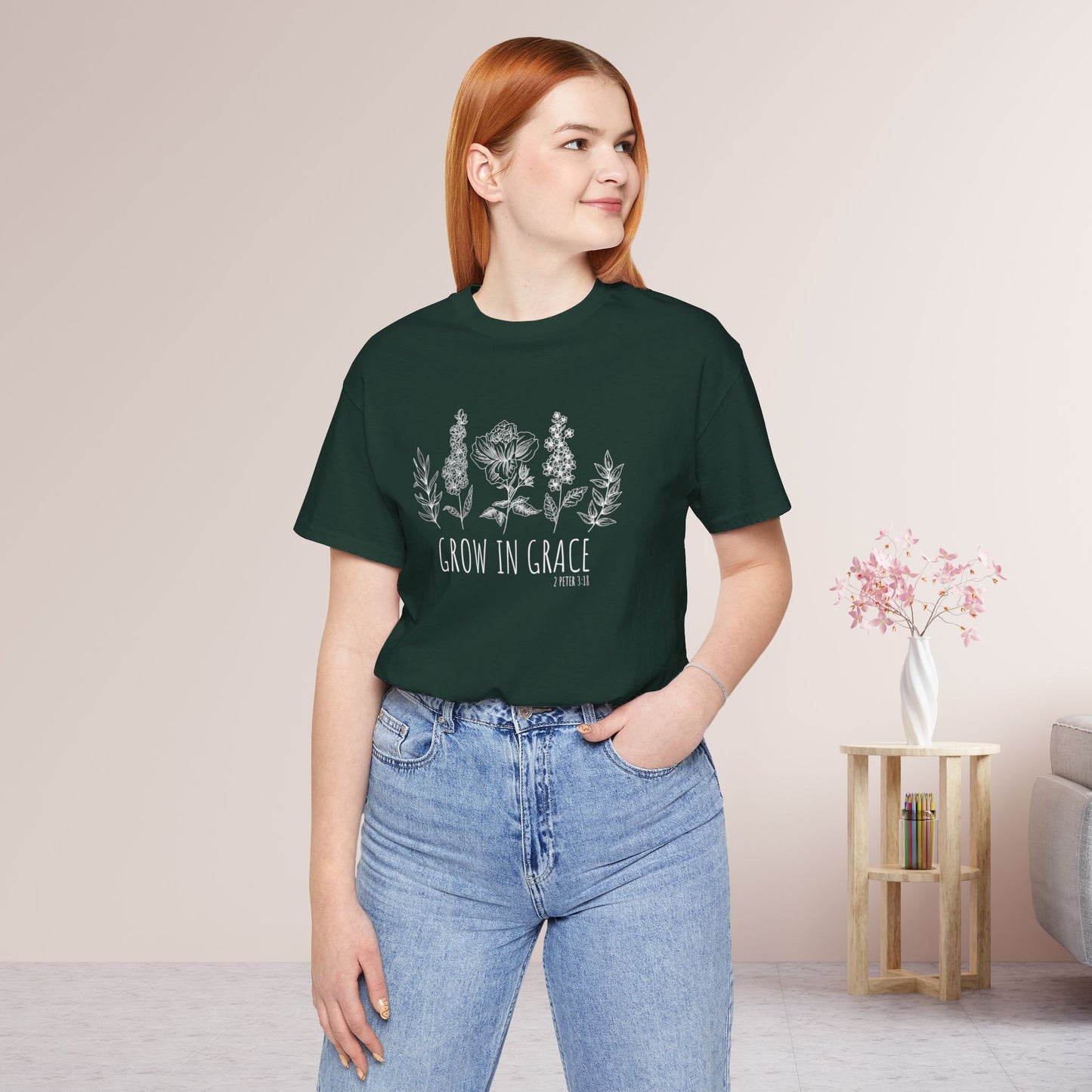 Green Grow in Grace Soft Cotton Tee