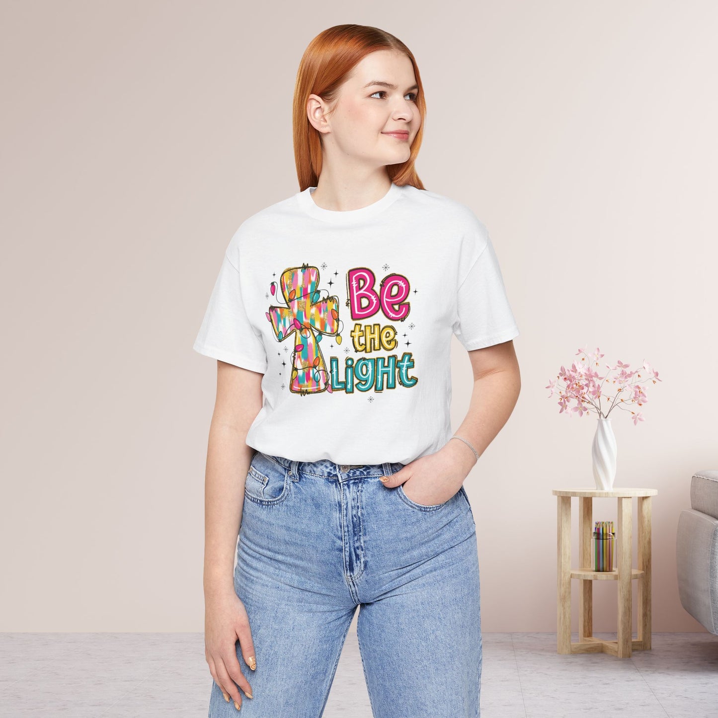 Be The Light Soft Cotton Tee - Christian Christmas Shirt