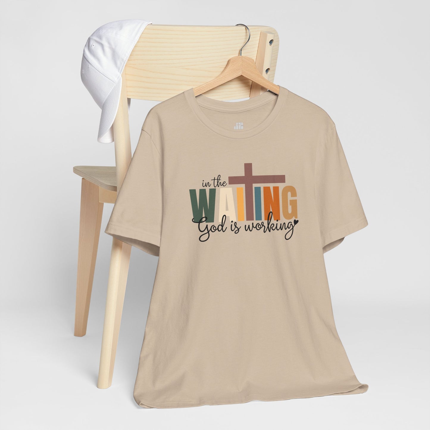 In the Waiting God is Working Christian Soft Cotton Tee