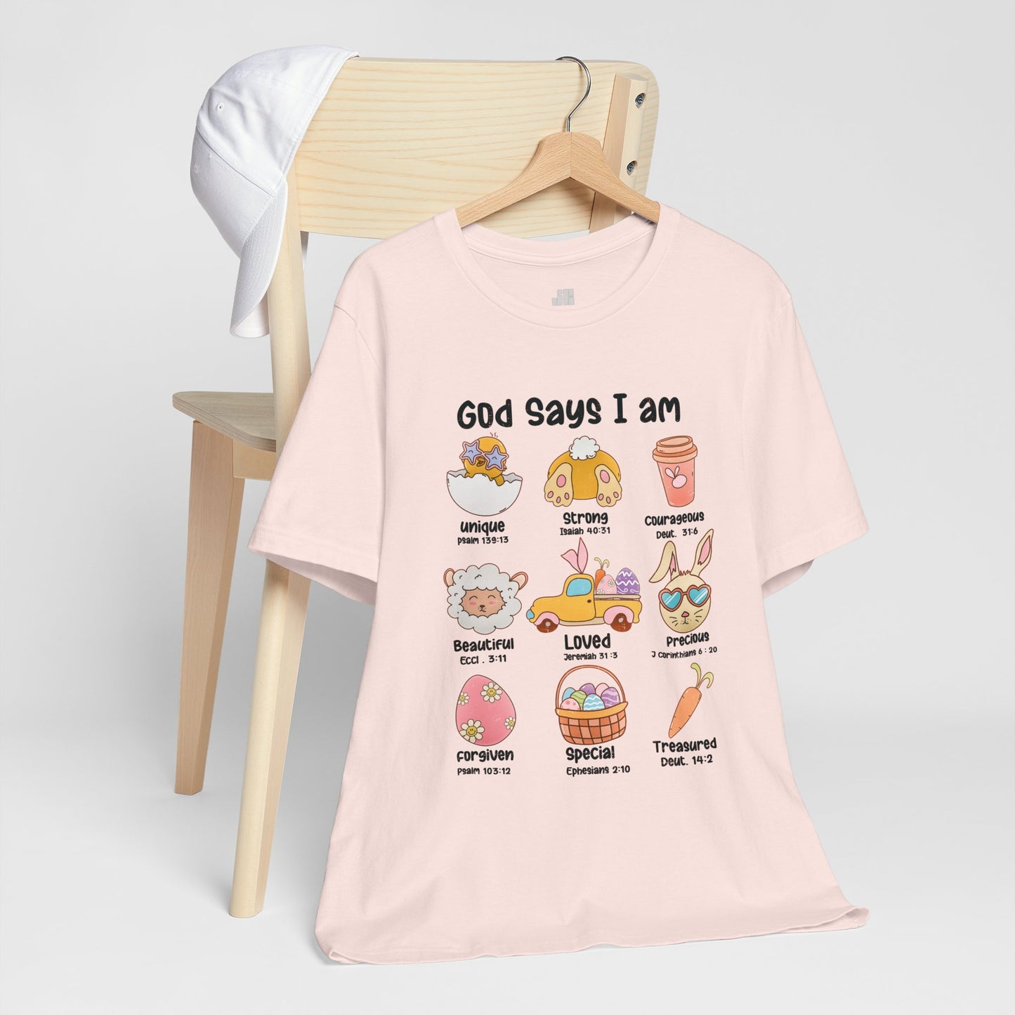 God Says I Am... Soft Cotton Tee - Christian Easter Shirt