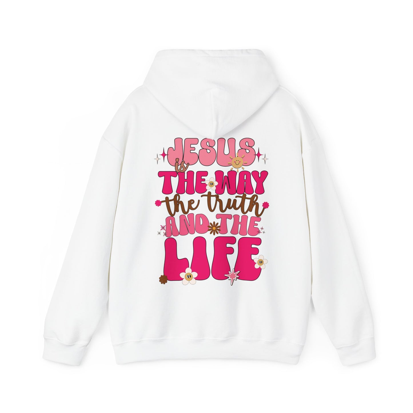 Pink Jesus is the Way John 14:6 Bible Verse Christian Hoodie