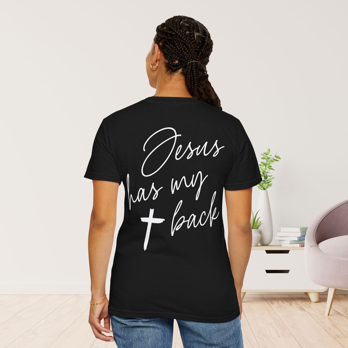 Comfort Colors Jesus Has My Back Christian Shirt