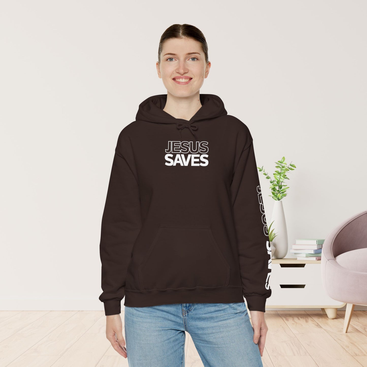 Jesus Saves Hoodie - Acts 4:12 Bible Verse Christian Hoodie