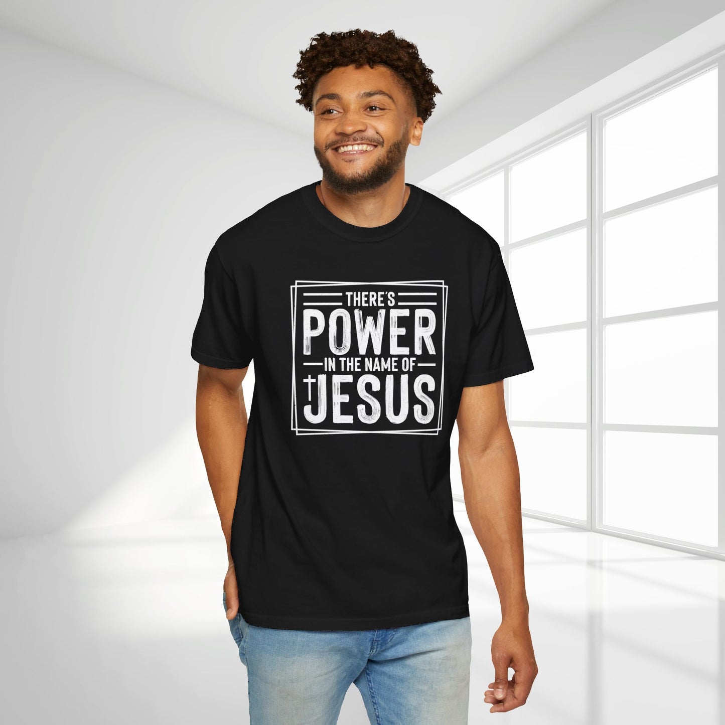 There's Power in the Name of Jesus Comfort Colors Shirt