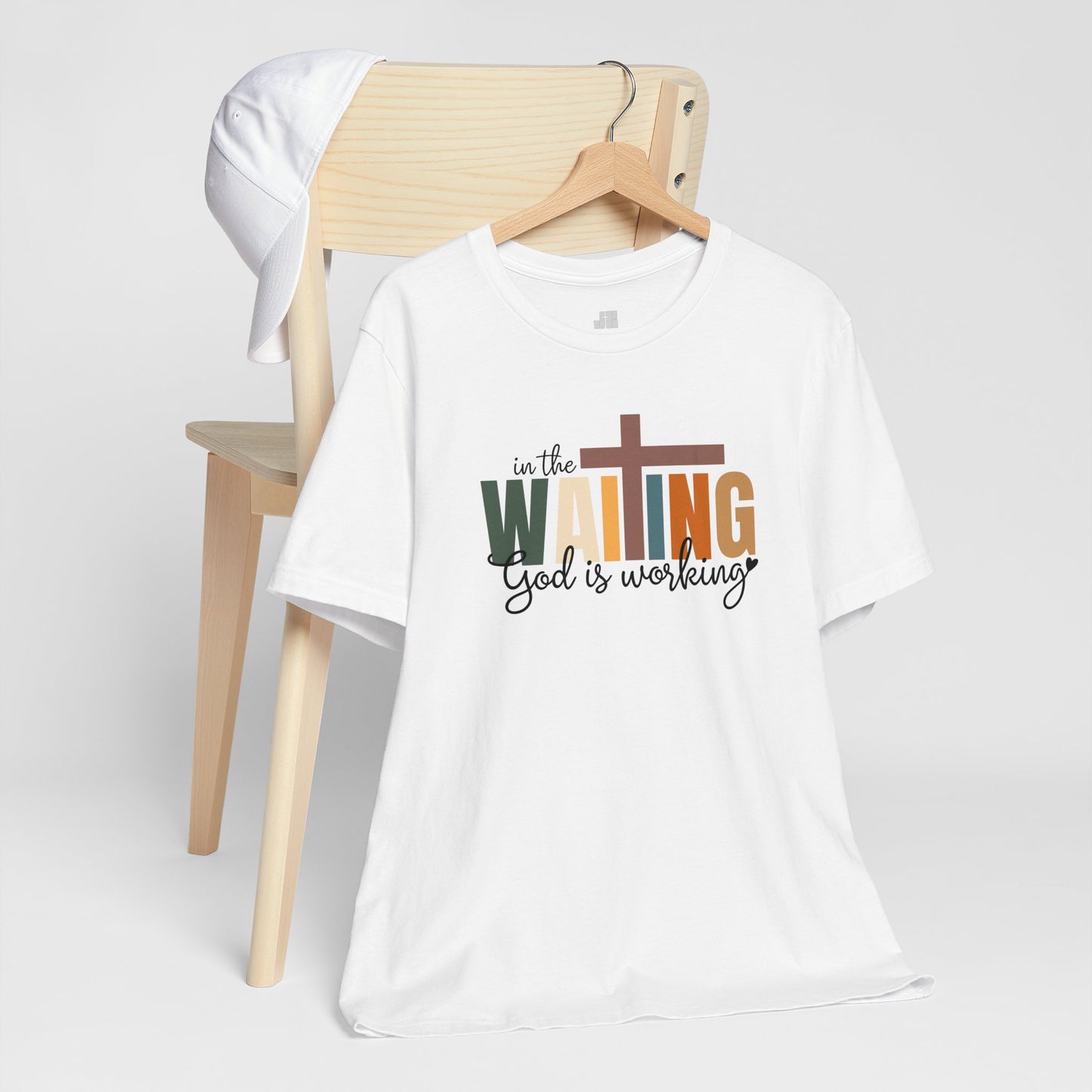 In the Waiting God is Working Christian Soft Cotton Tee