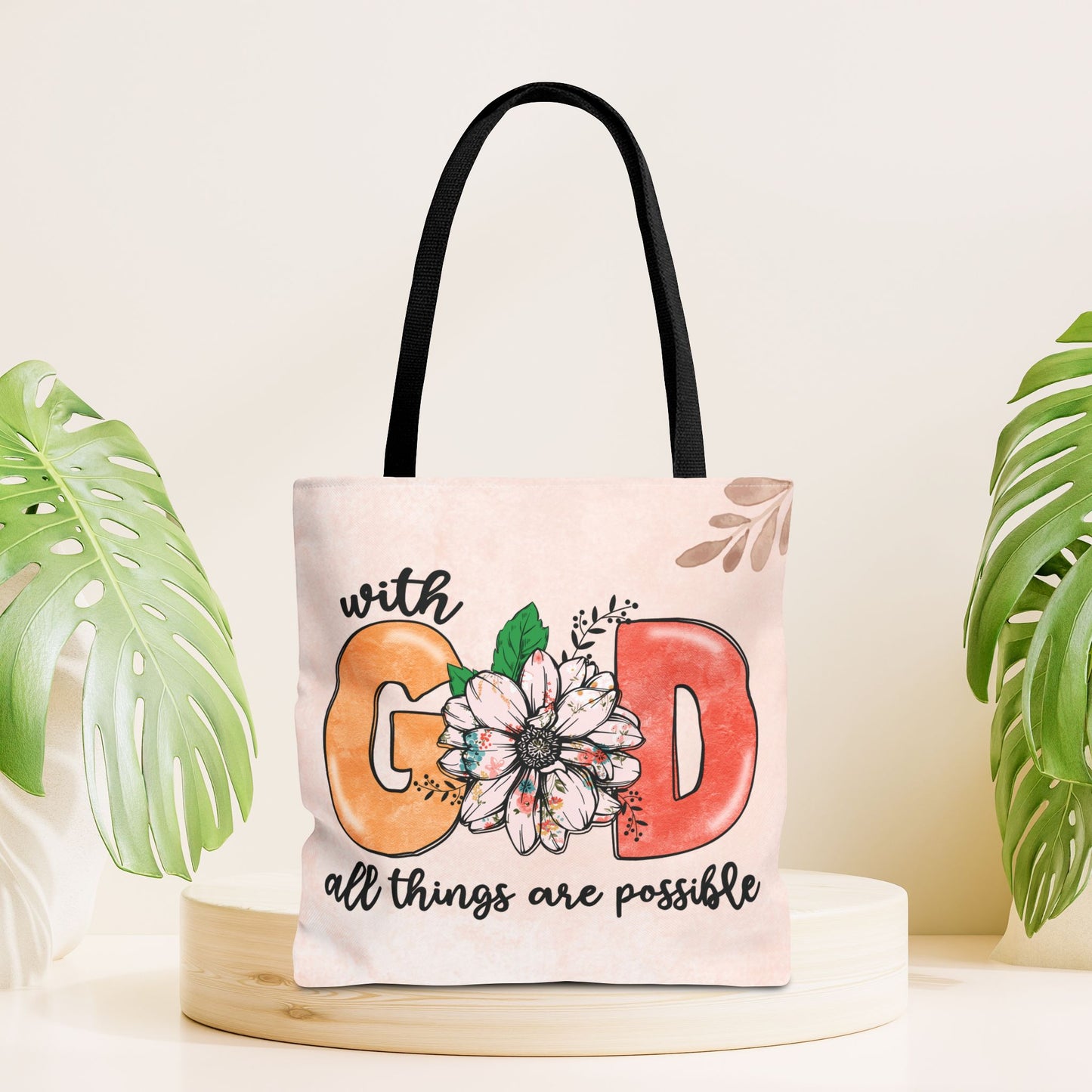 With God All Things Are Possible Tote Bag - Christian Tote Bag