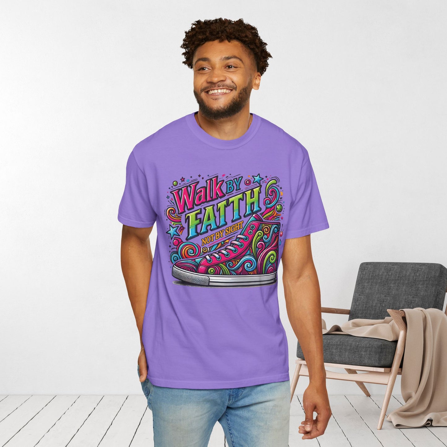 Walk By Faith Not By Sight Comfort Colors Shirt