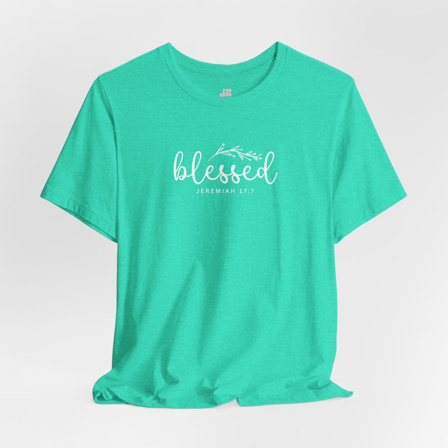 Blessed Soft Cotton Tee - Jeremiah 17:7 Christian Bible Verse Shirt