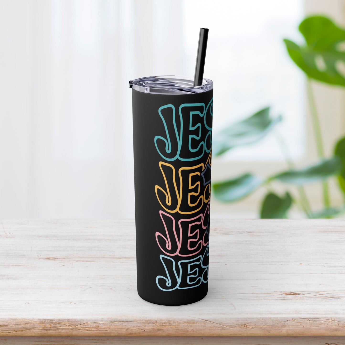 Jesus Skinny Tumbler with Straw - 20oz