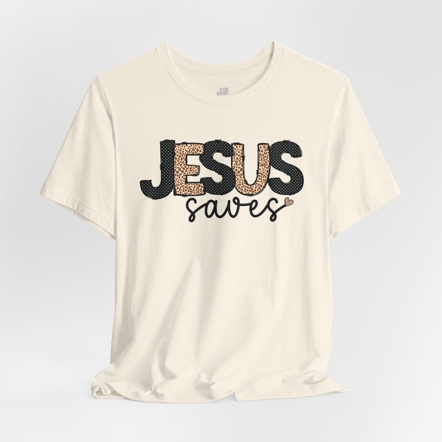 Jesus Saves Soft Cotton Tee - Christian Shirt