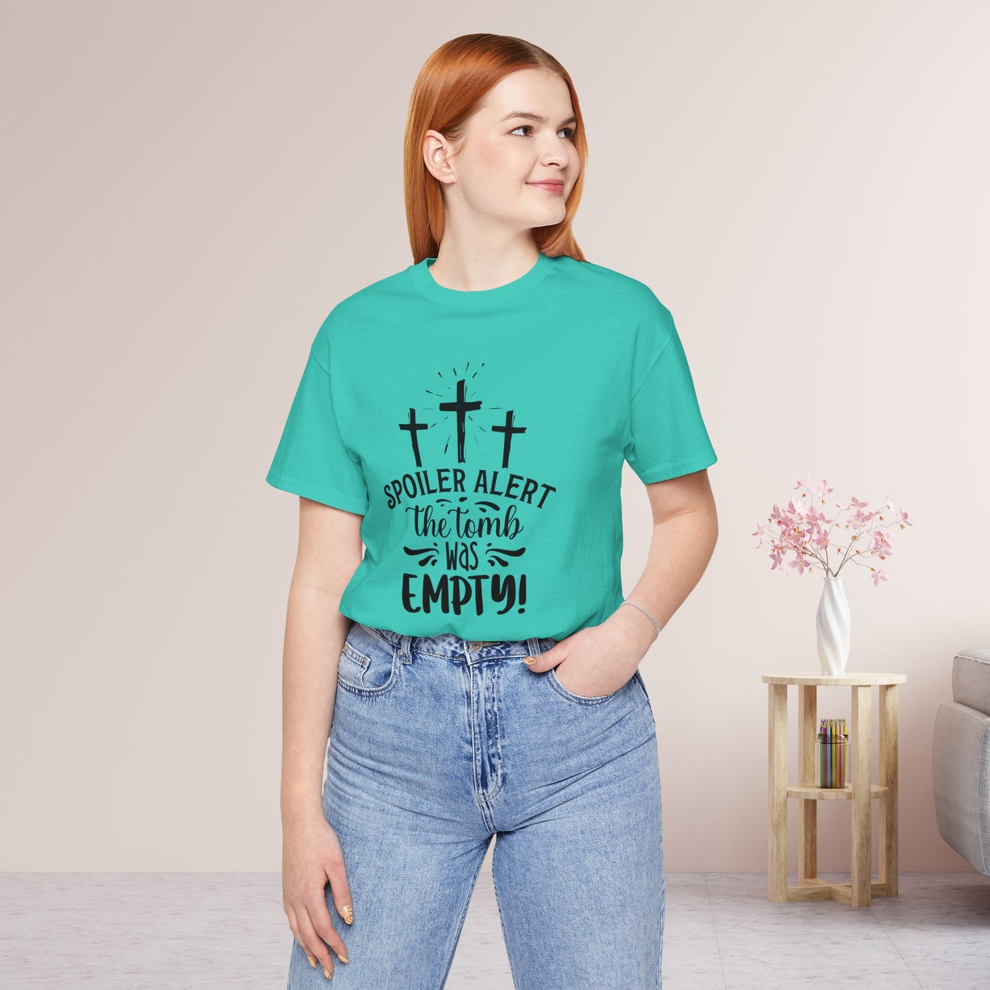 Spoiler Alert The Tomb Was Empty Christian Soft Cotton Tee - Easter Shirt