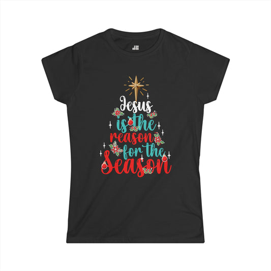 Christian Women's Jesus Is The Reason For The Season Softstyle T-shirt