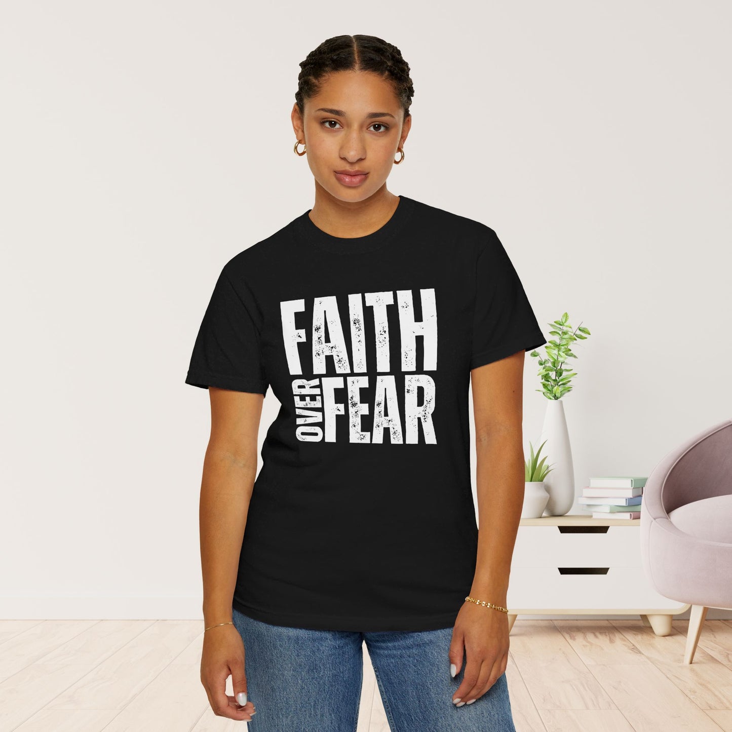 Comfort Colors Faith Over Fear Trendy Christian Shirt