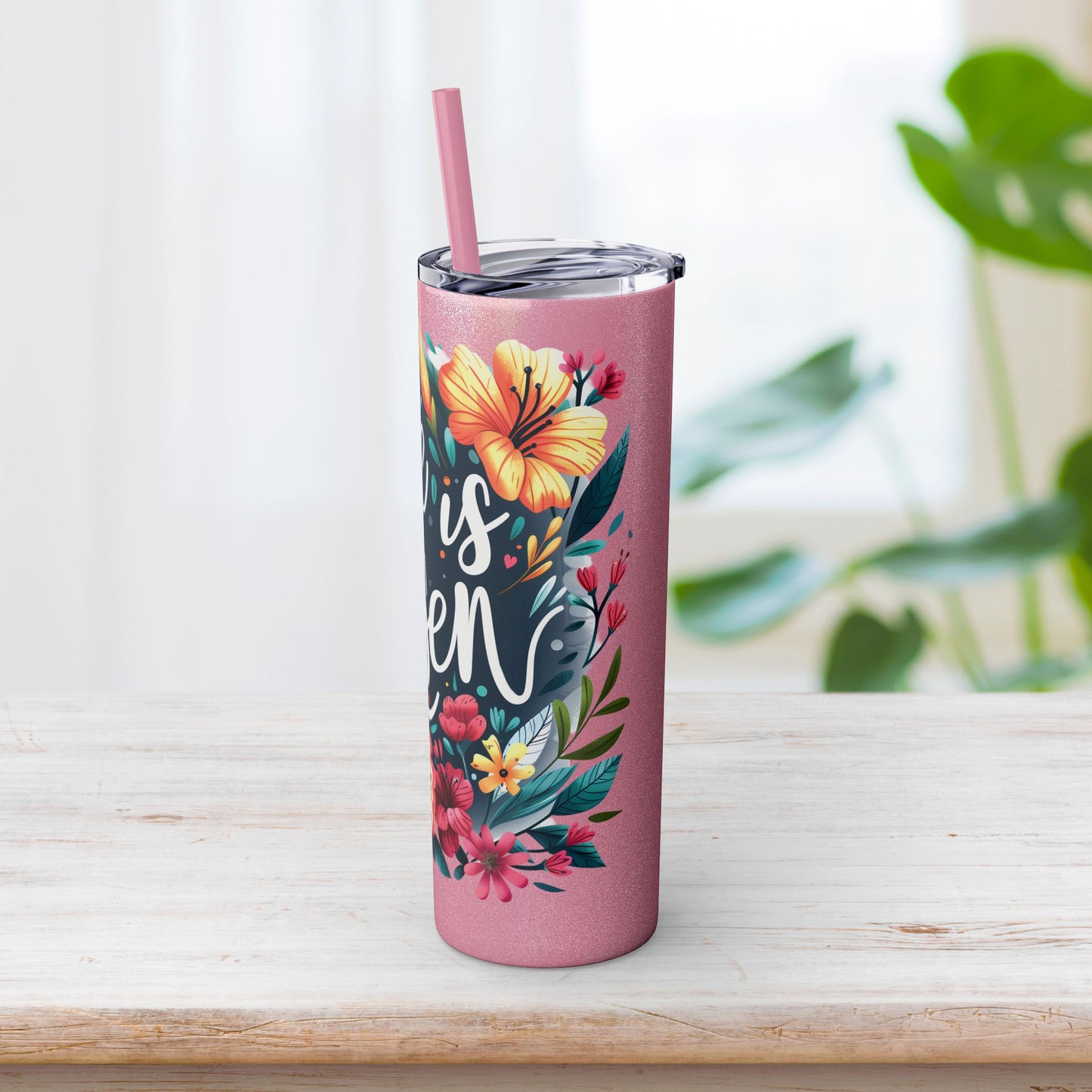 He is Risen Skinny Tumbler with Straw - 20oz