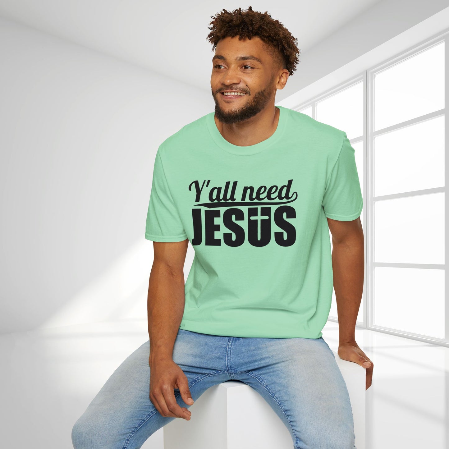 Y'all Need Jesus Softstyle T-shirt - Christian Shirt