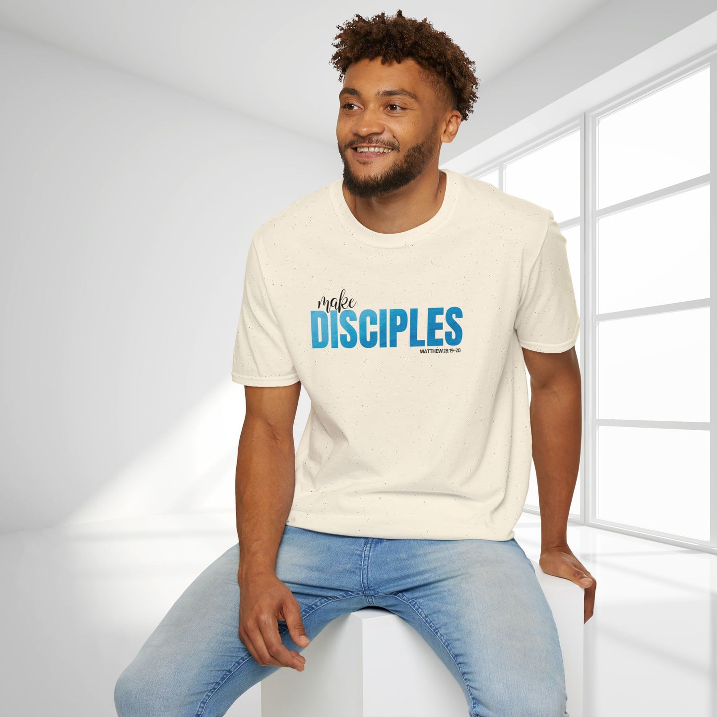 Make Disciples Softstyle T-Shirt - Matthew 28:19-20 Bible Verse Christian Tee