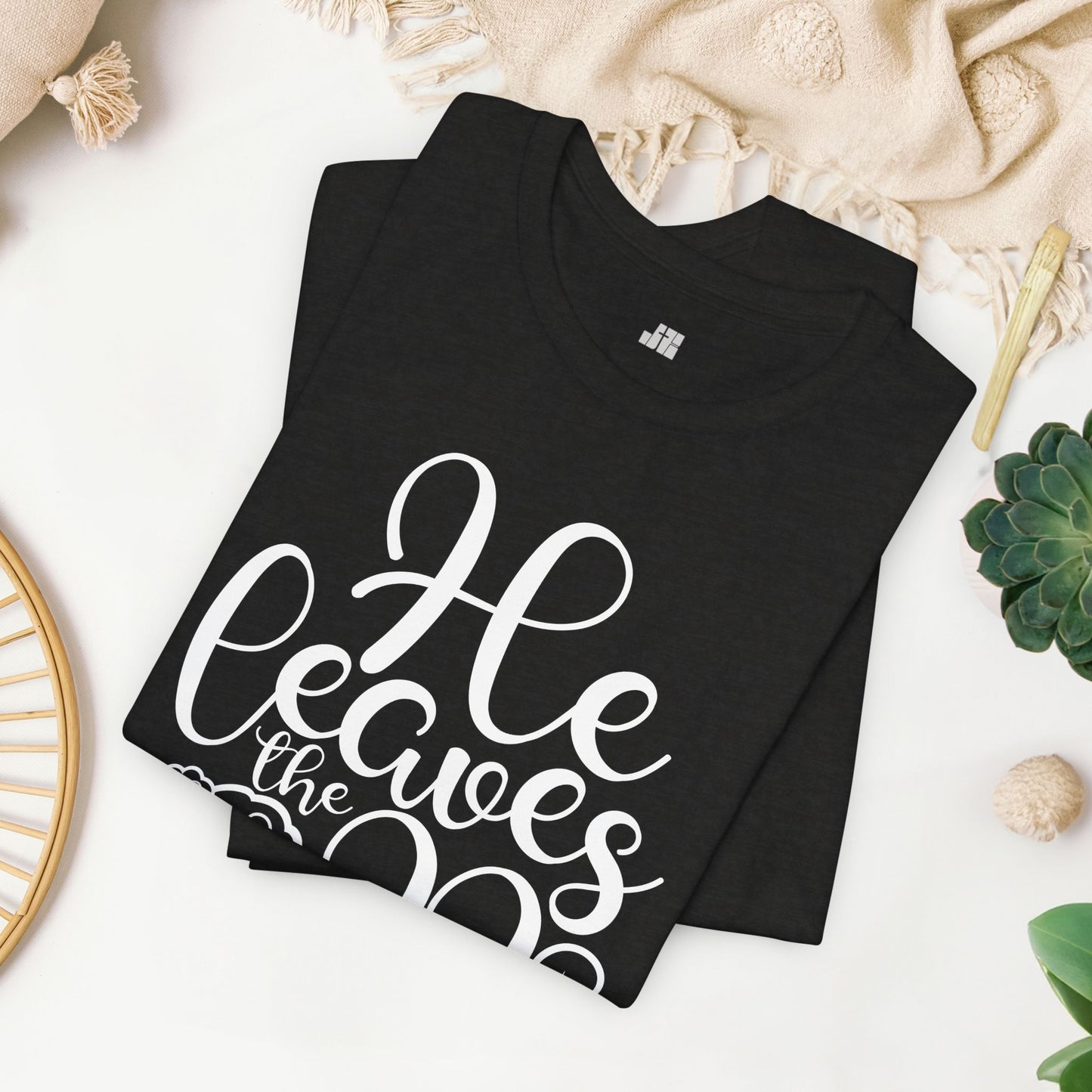 He Leaves the 99 For The One Soft Cotton Tee - Bible Verse Christian Tee