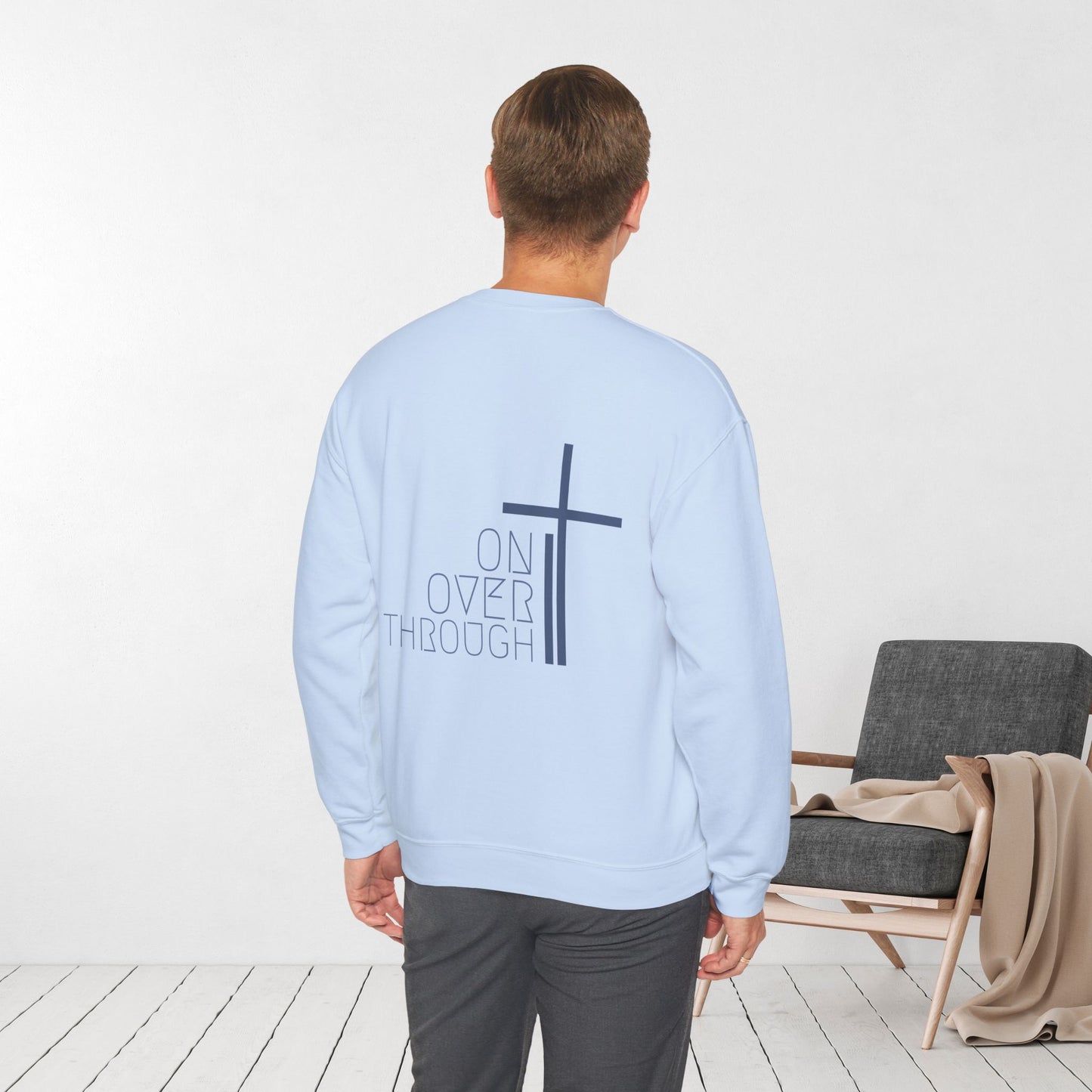 Minimalist Pray Sweatshirt - Pray On It, Pray Over It, Pray Through It Sweatshirt