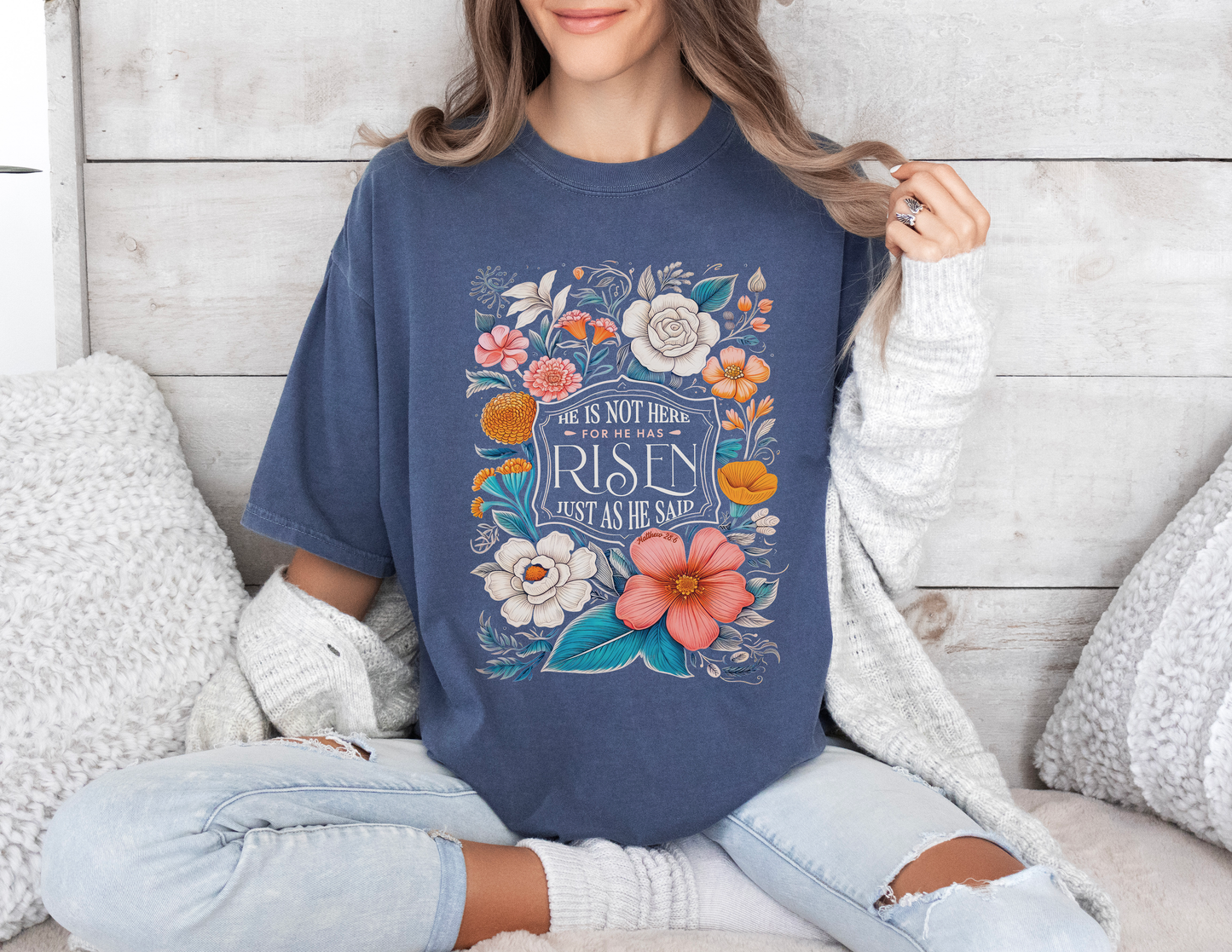 He Is Not Here He Has Risen Comfort Colors T-shirt