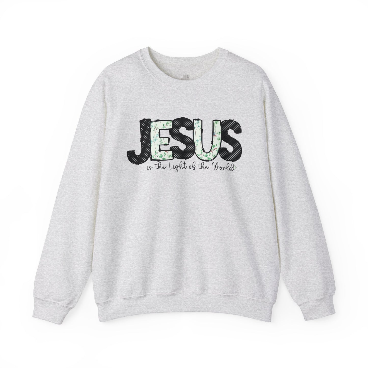 Jesus is the Light of The World Sweatshirt - Christian Crewneck Pullover