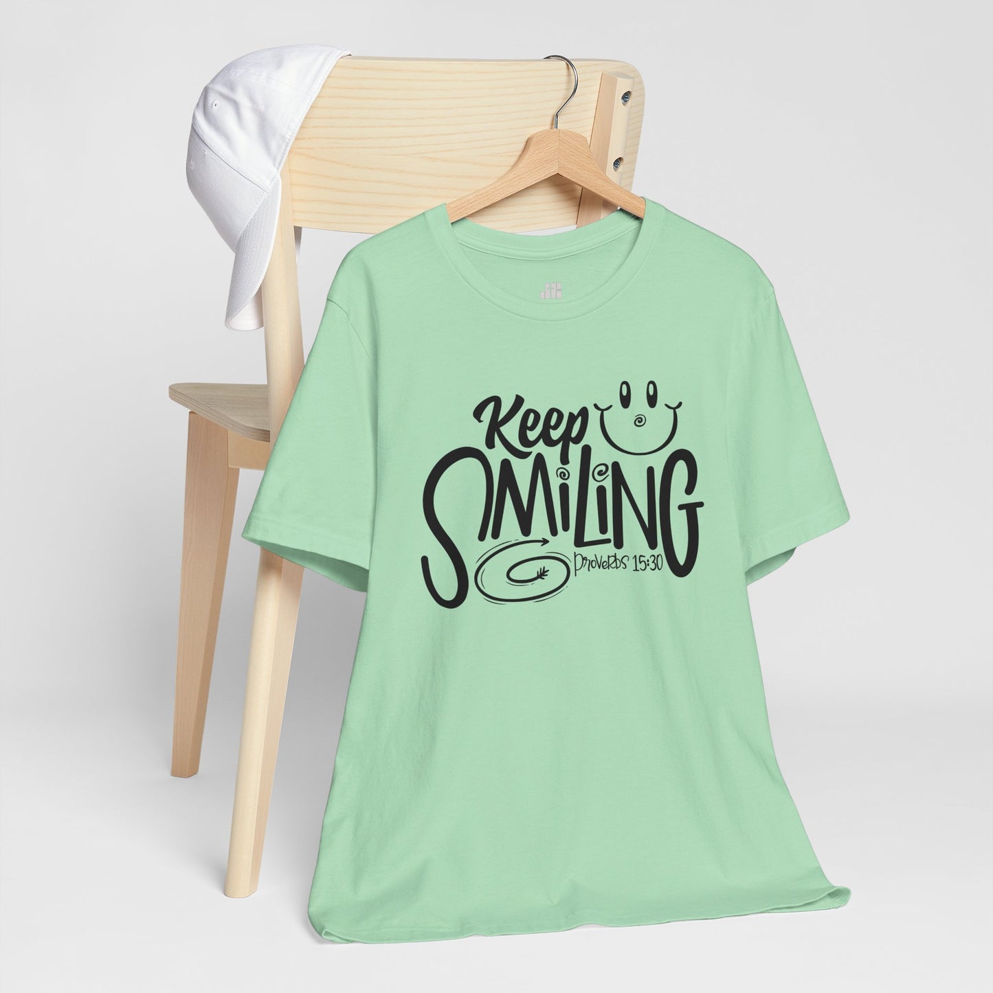 Keep Smiling Soft Cotton Tee - Bible Verse Christian Tee