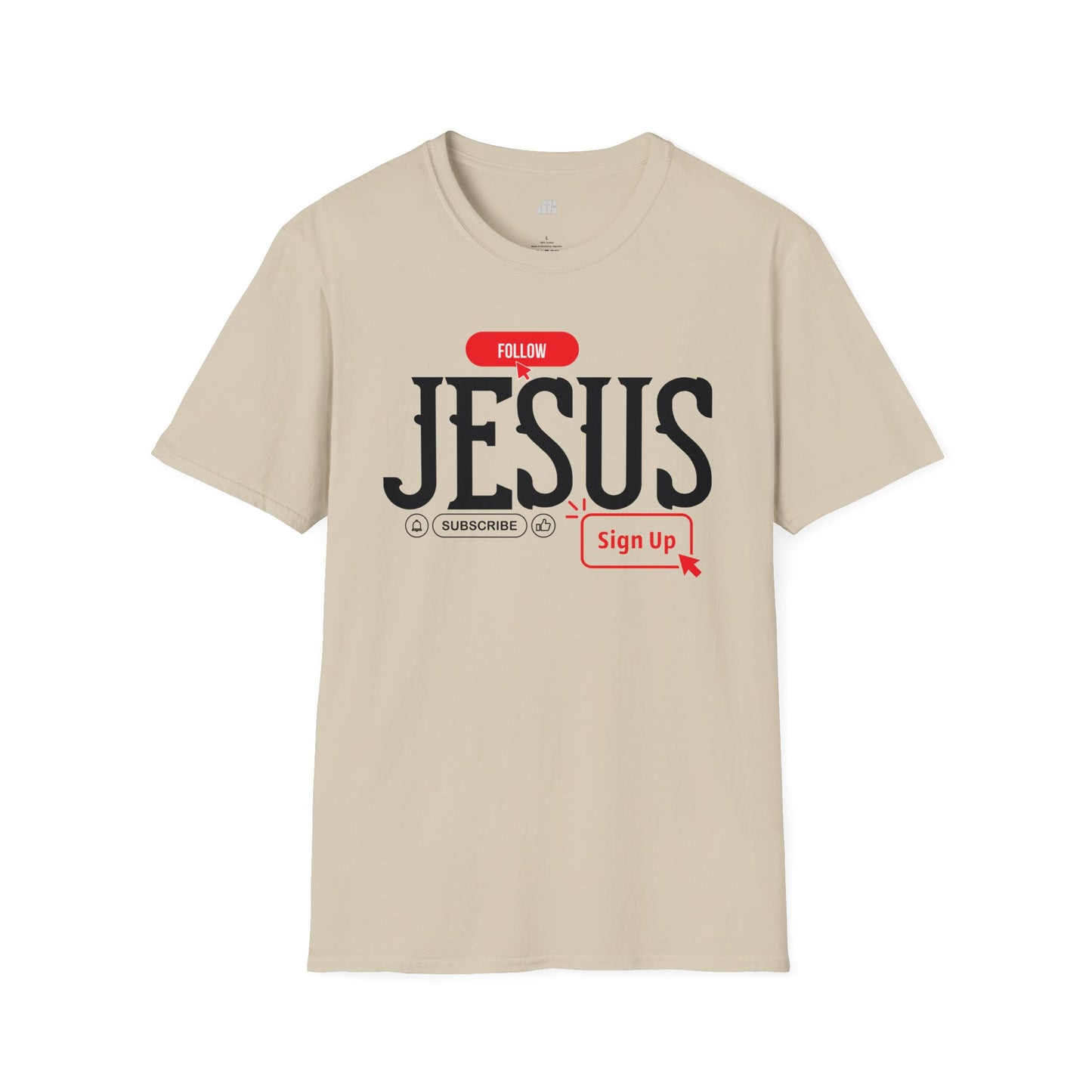 Unisex Follow Jesus Softstyle T-shirt - Trendy  Christian Tee