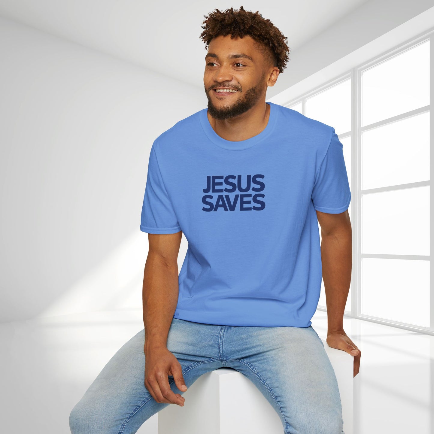 Jesus Saves Softstyle T-shirt - Acts 4:12 Bible Verse Christian T-shirt