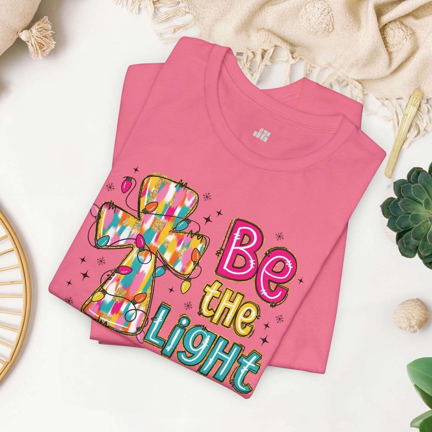 Be The Light Soft Cotton Tee - Christian Christmas Shirt