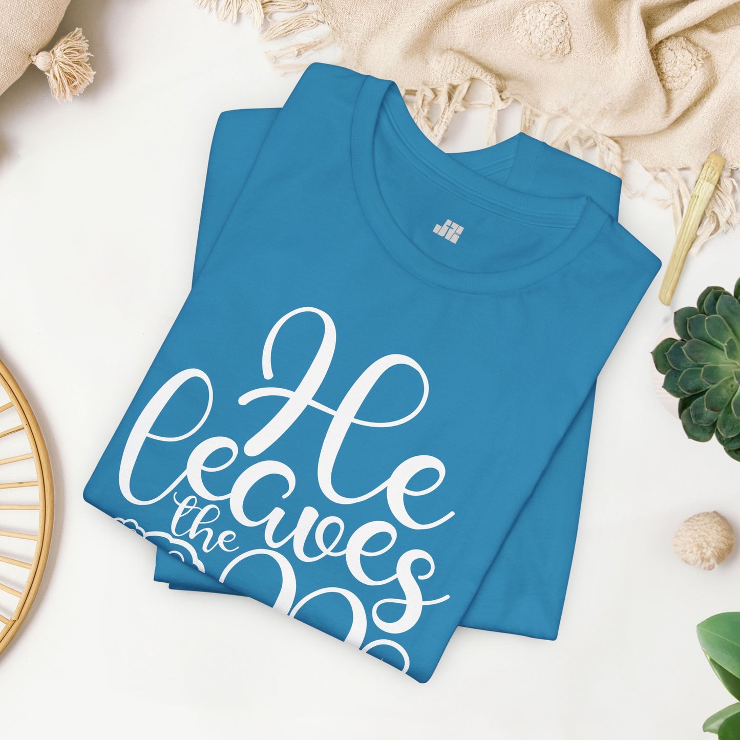 He Leaves the 99 For The One Soft Cotton Tee - Bible Verse Christian Tee