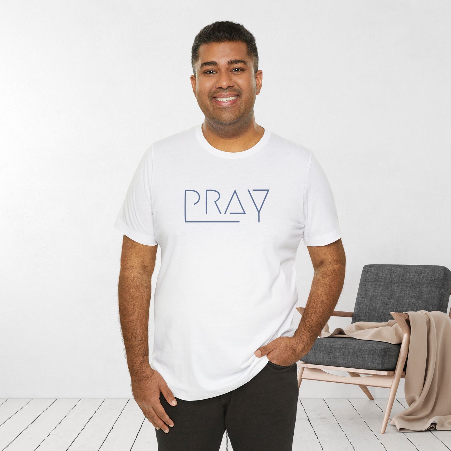 Minimalist Pray Soft Cotton Tee - Pray On It, Pray Over It, Pray Through It T-shirt