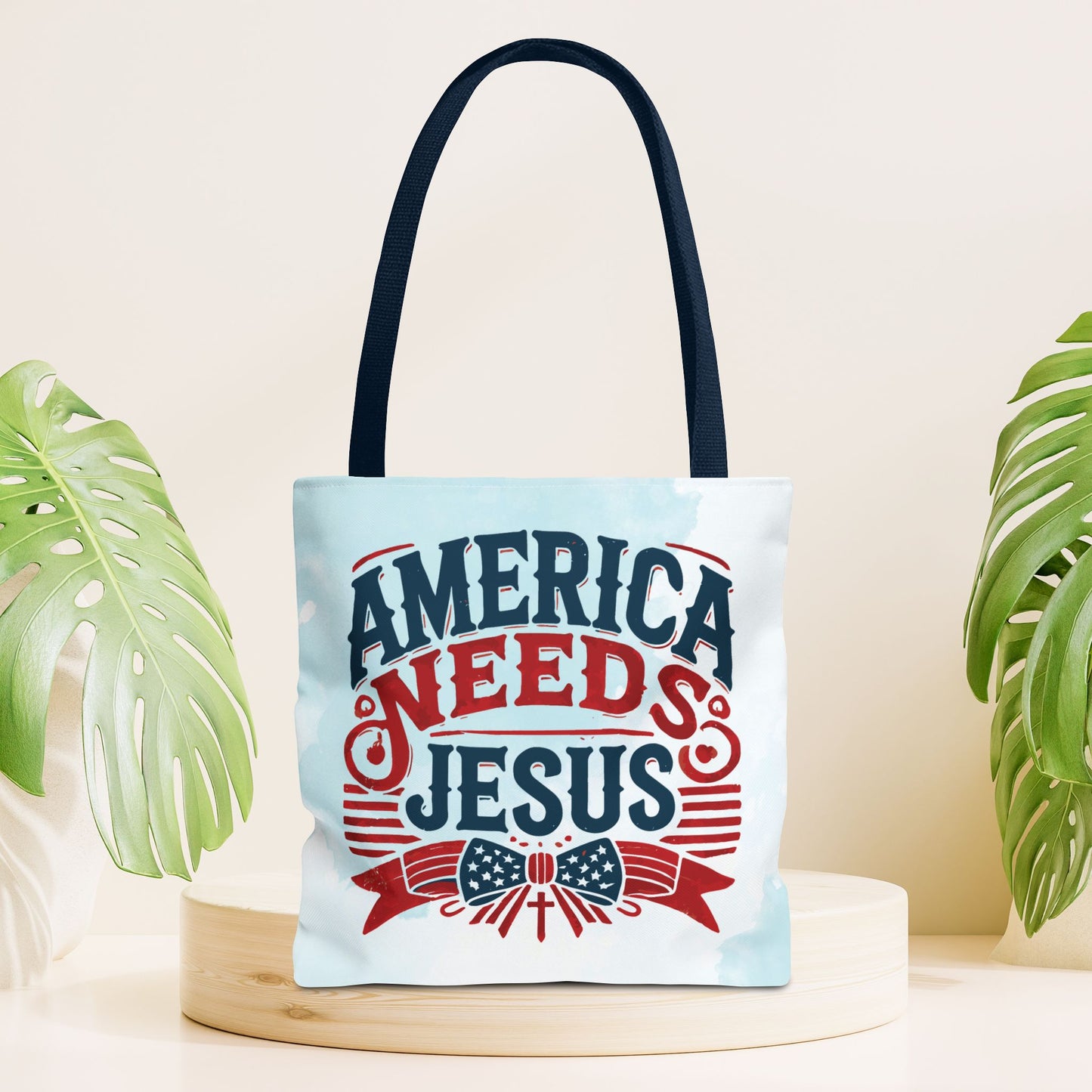 America Needs Jesus Tote Bag - Christian Tote Bag