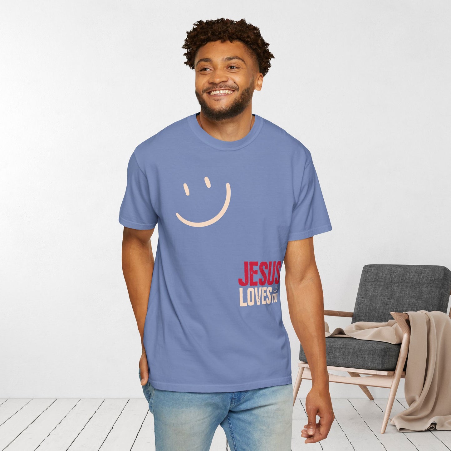 Comfort Colors Jesus Loves You Shirt - Trendy Christian T-shirt