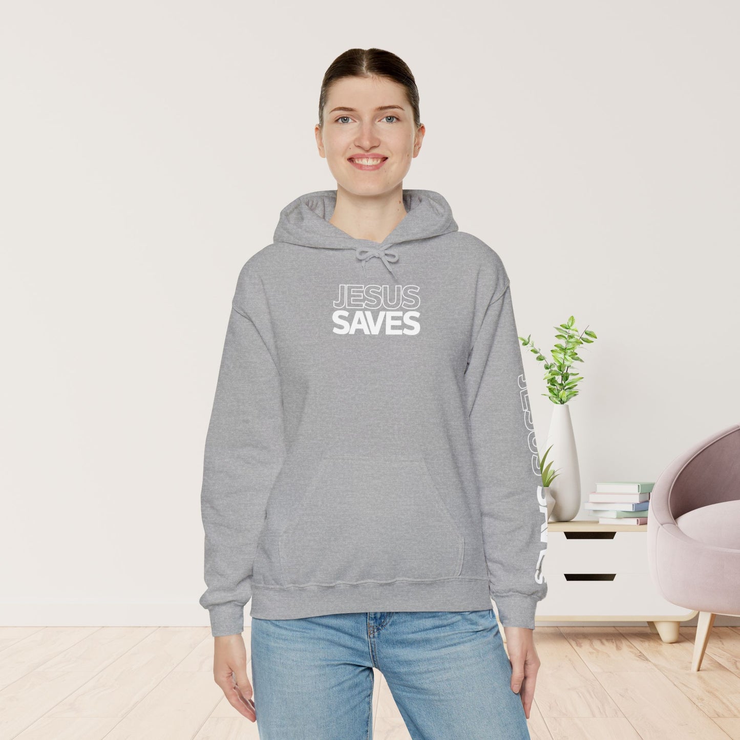 Jesus Saves Hoodie - Acts 4:12 Bible Verse Christian Hoodie