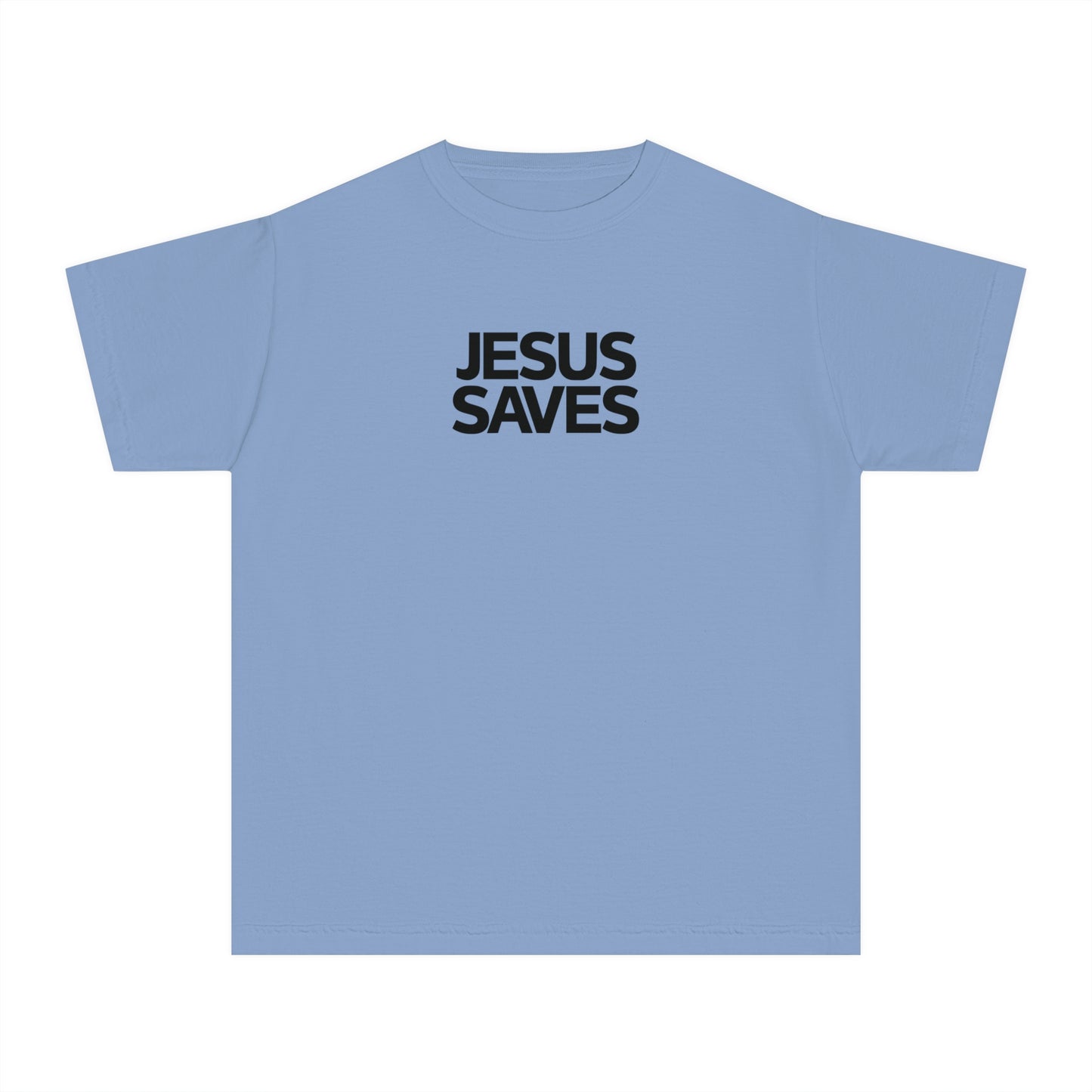 Jesus Saves Comfort Colors Youth Christian Tee