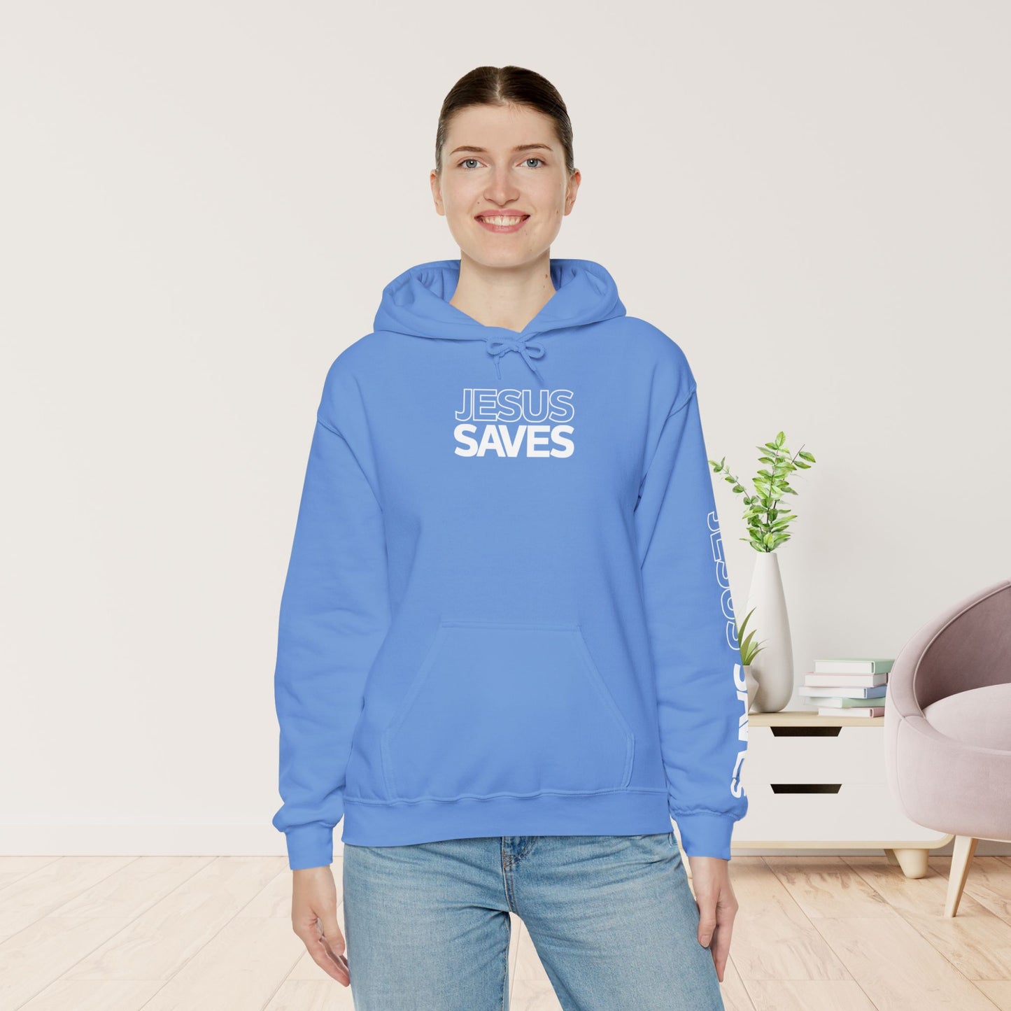 Jesus Saves Hoodie - Acts 4:12 Bible Verse Christian Hoodie