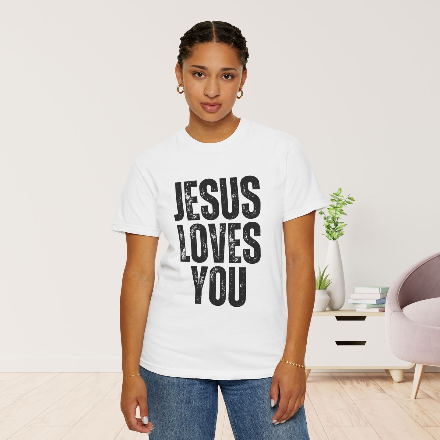 Comfort Colors Unisex Jesus Loves You Shirt