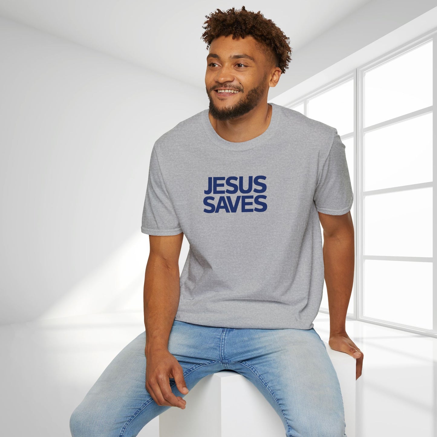 Jesus Saves Softstyle T-shirt - Acts 4:12 Bible Verse Christian T-shirt