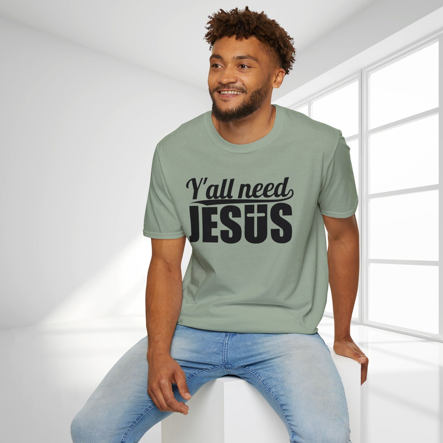 Y'all Need Jesus Softstyle T-shirt - Christian Shirt