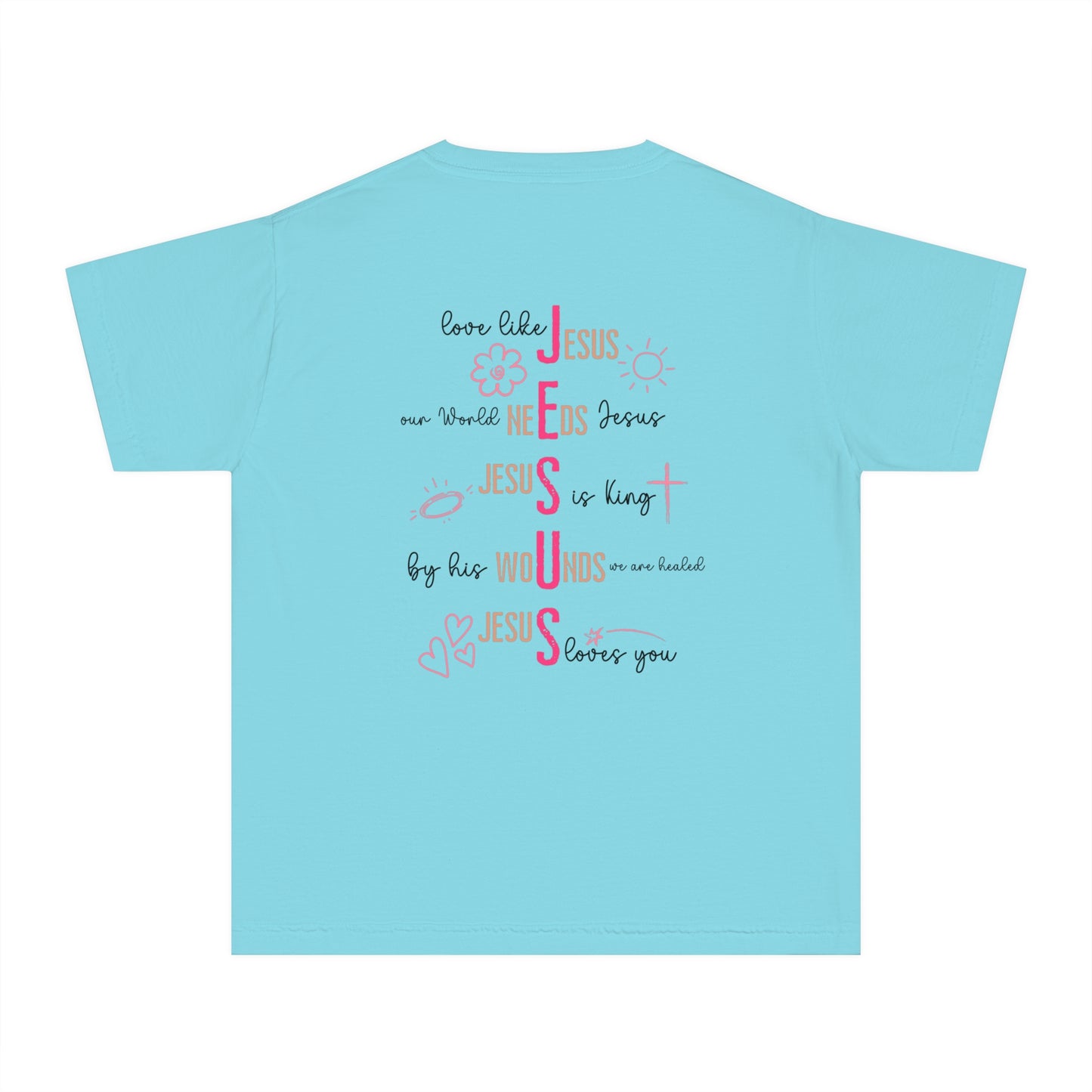 Jesus Comfort Colors Youth Christian Tee