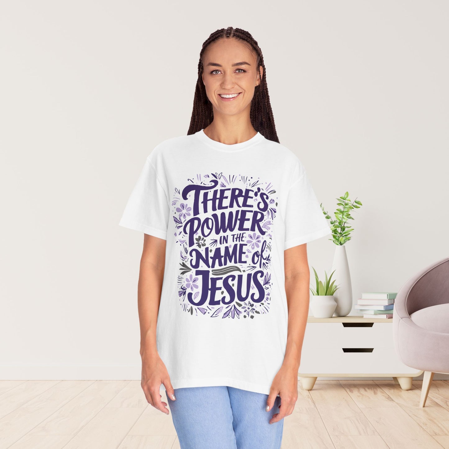 There's Power in the Name of Jesus Comfort Colors Shirt