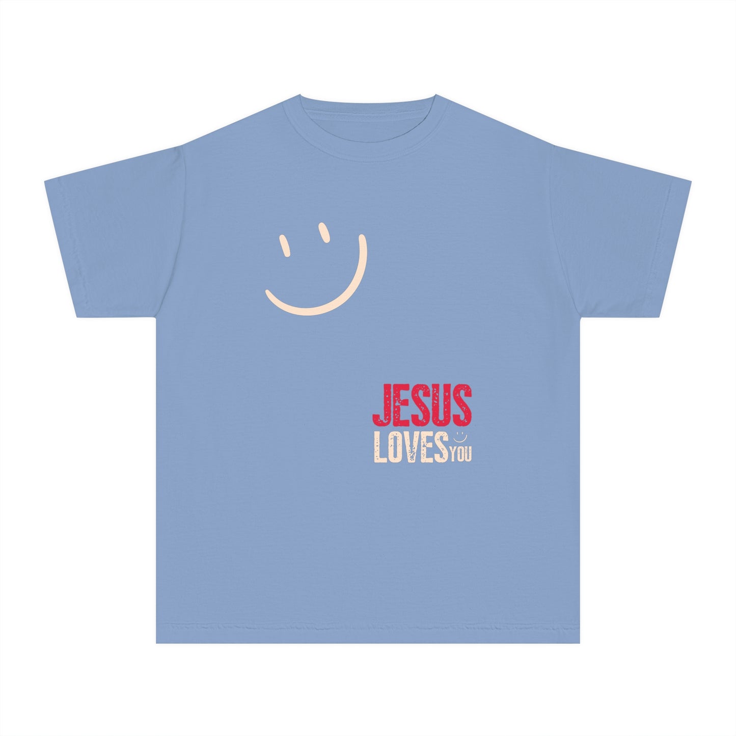 Trendy Jesus Loves You Comfort Colors Youth Christian Shirt