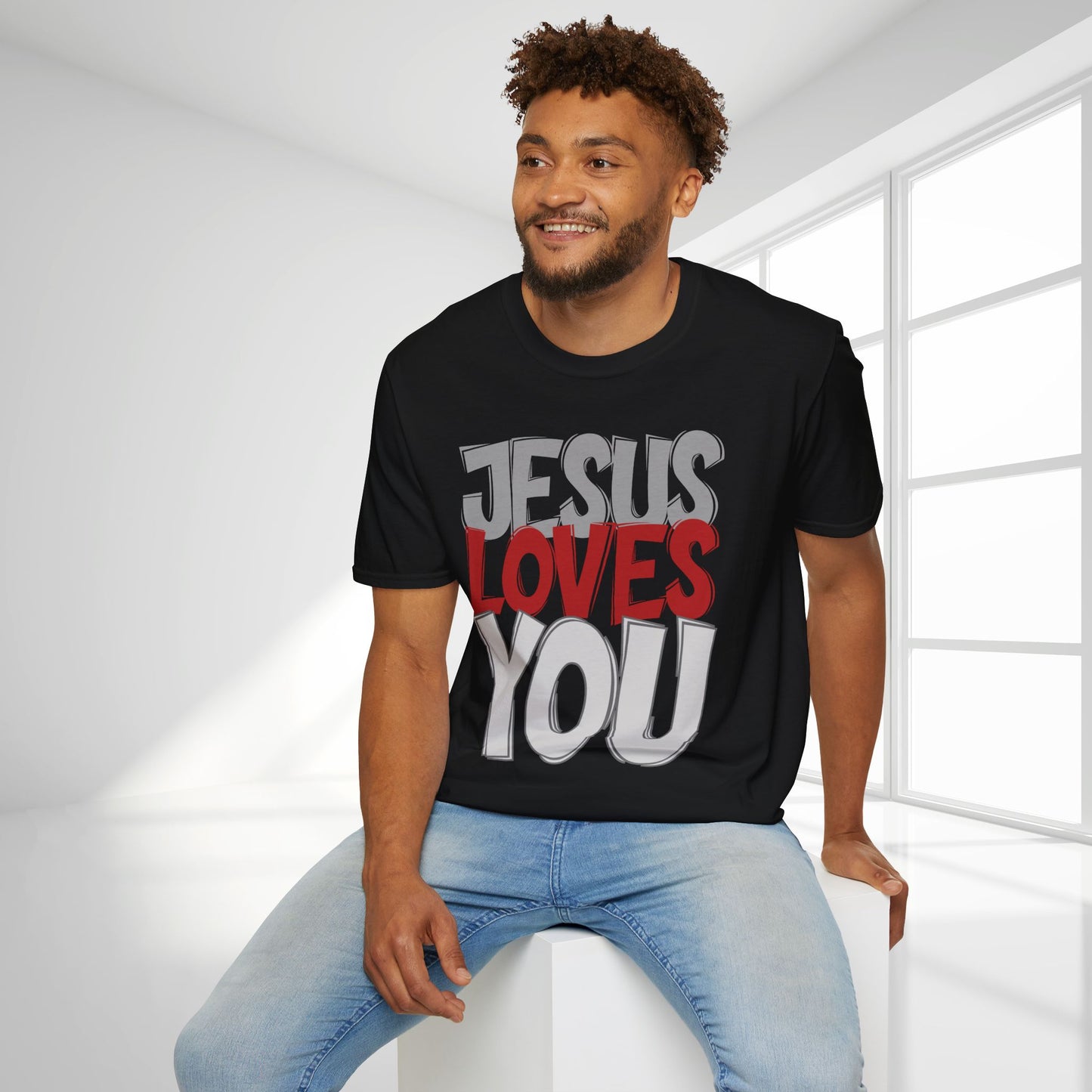 Unisex Jesus Loves You Softstyle T-shirt