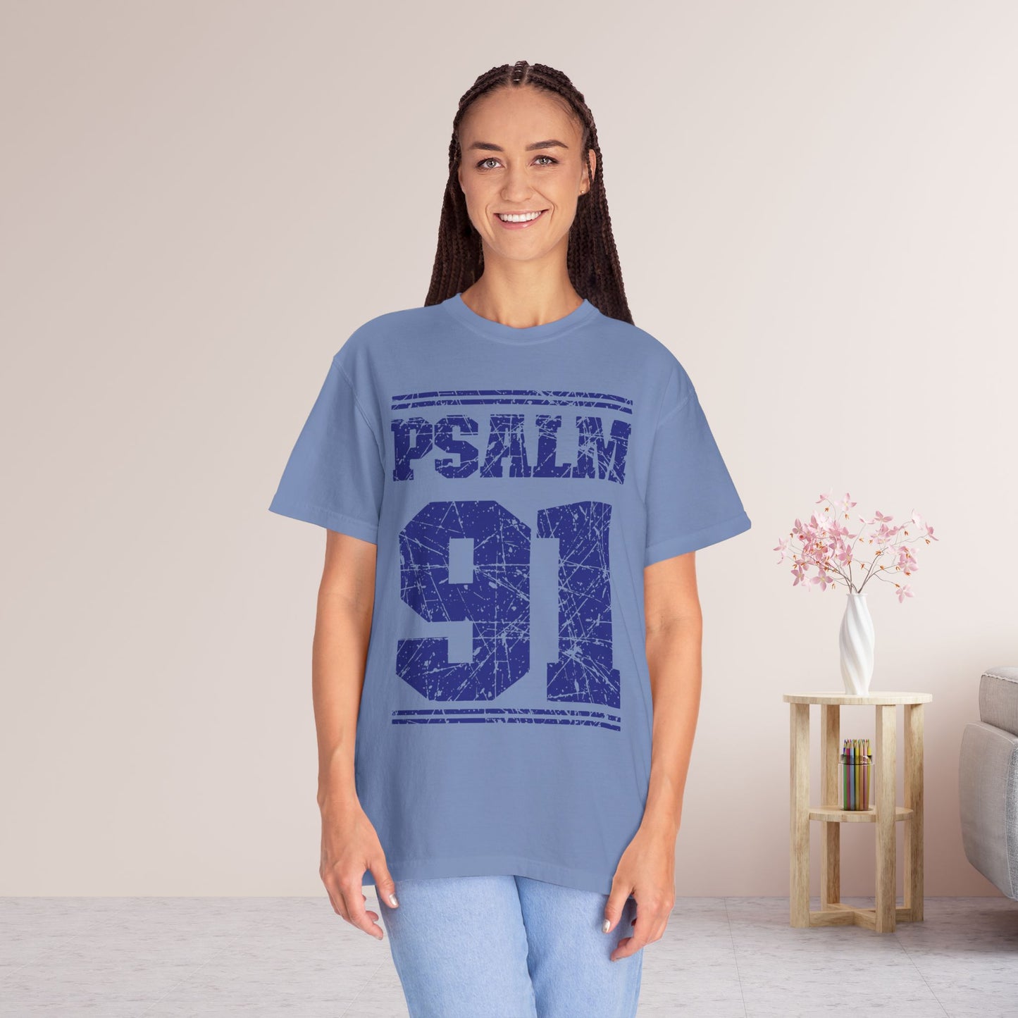 Psalm 91 Comfort Colors Christian Shirt