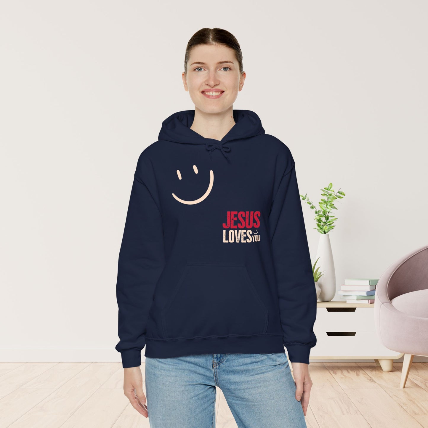 Trendy Jesus Loves You Unisex Hoodie