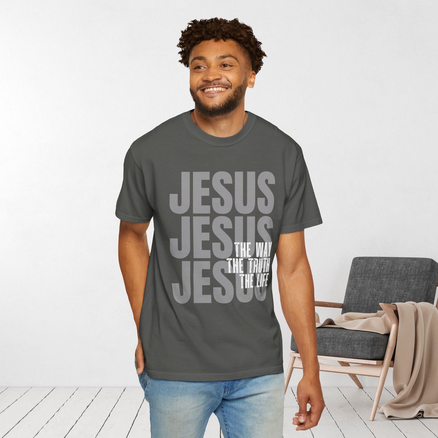 Comfort Colors Jesus Shirt - Bible Verse Shirt John 14:6