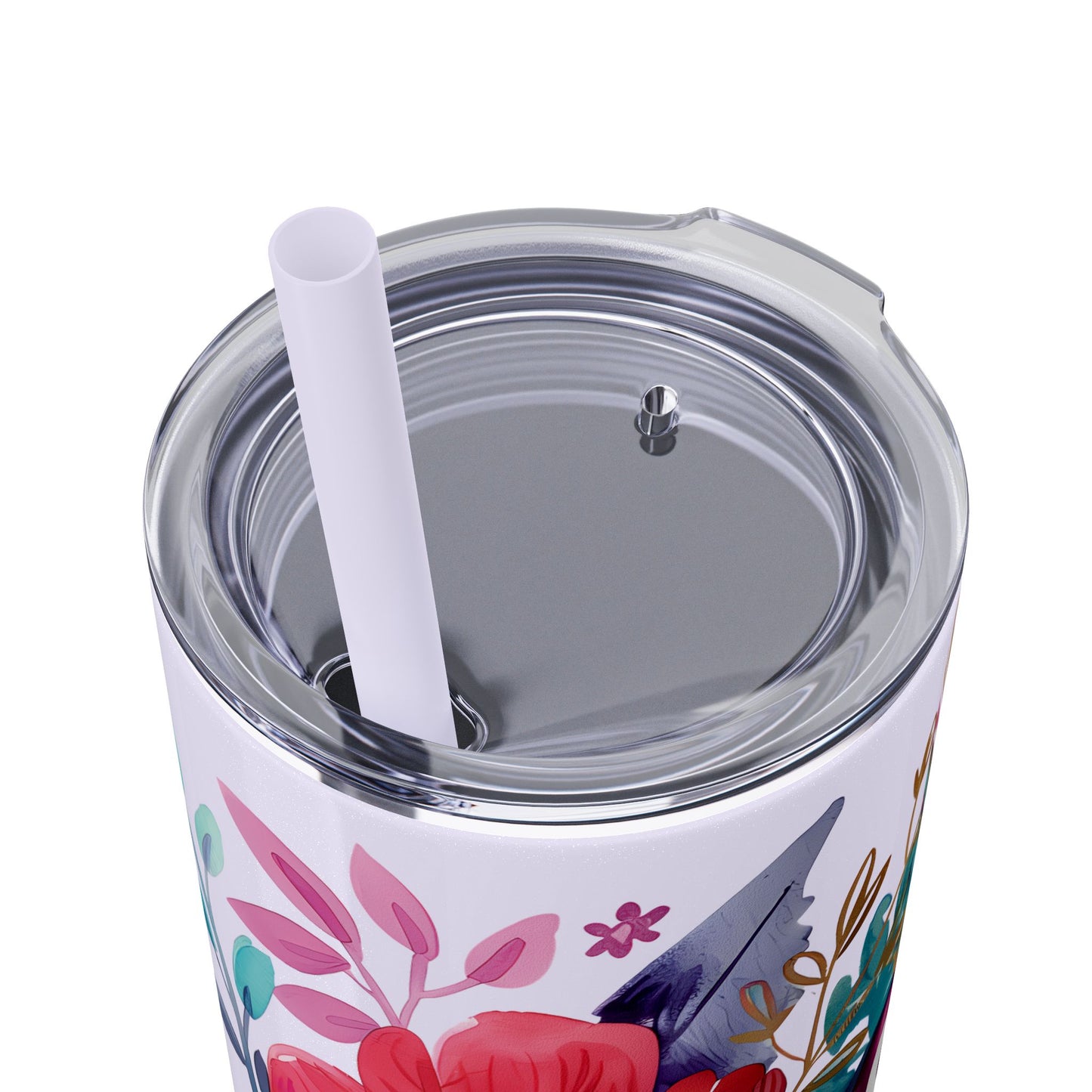 Praise God Skinny Tumbler with Straw - 20oz