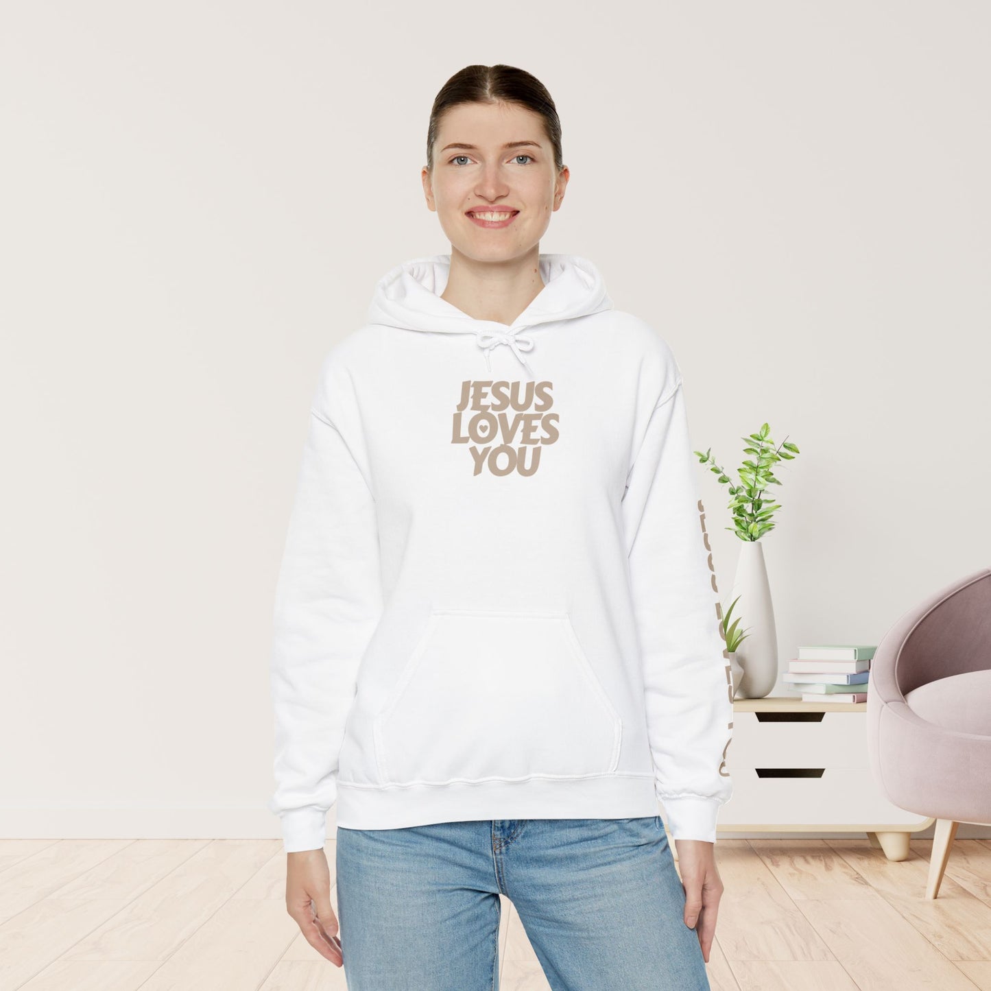 Jesus Loves You Hoodie - John 15:13 Bible Verse Christian Hoodie