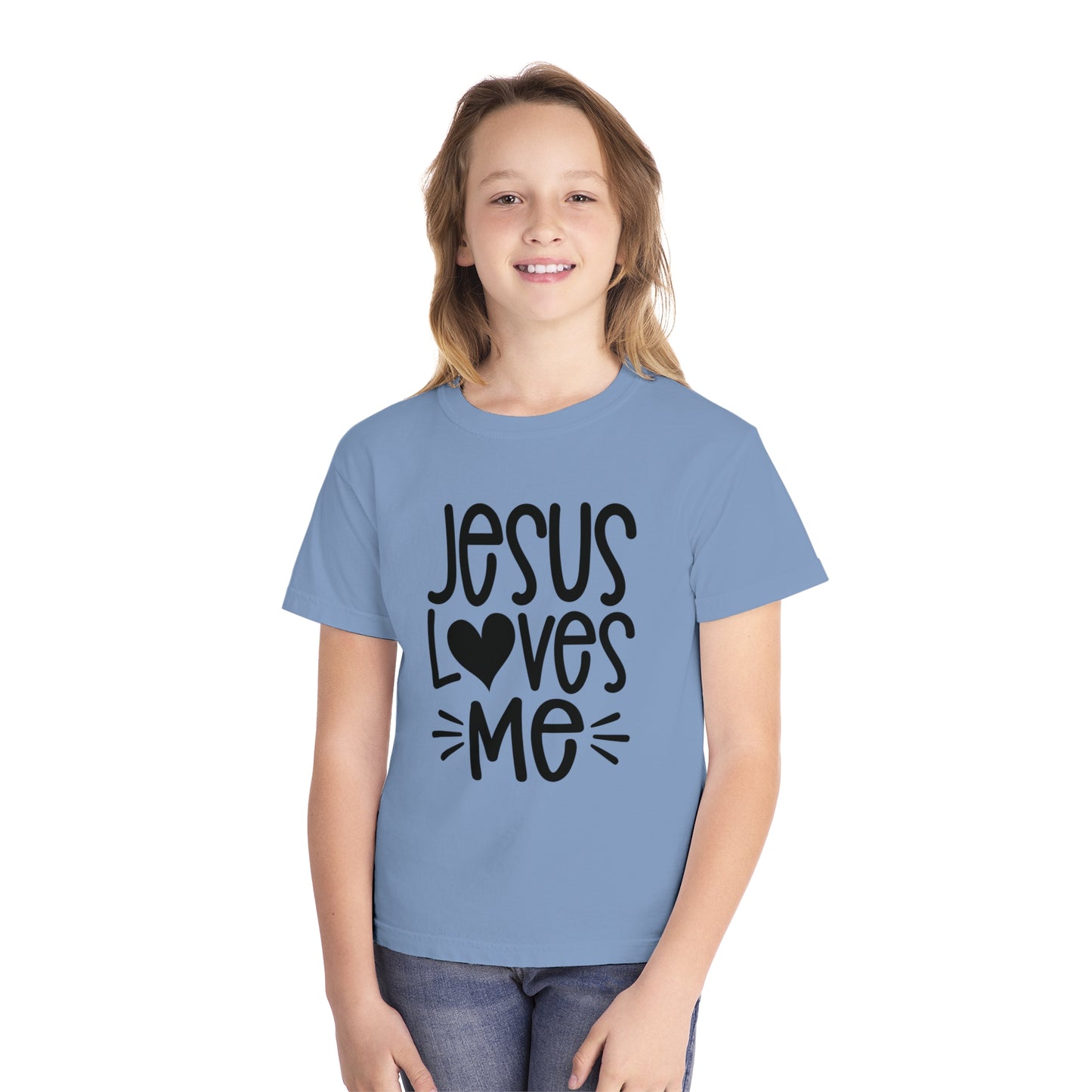 Jesus Loves Me Comfort Colors Youth Christian Tee