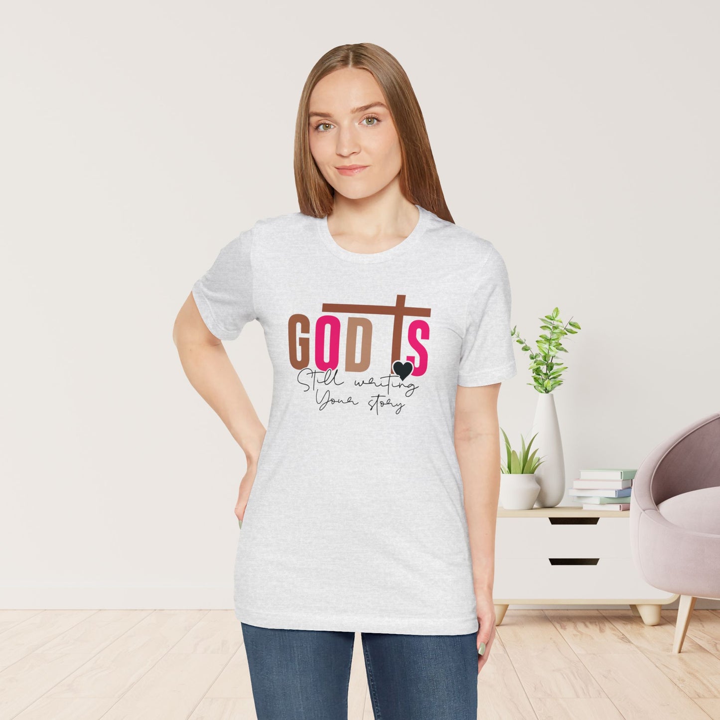 Pink God is Still Writing Your Story Christian Soft Cotton Tee